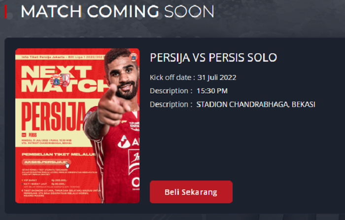 Persija Jakarta vs Persis Solo: Jadwal dan Live Streaming