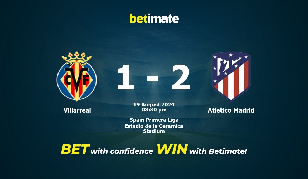 Villarreal vs Atlético Madrid Prediksi Skor dan Analisis