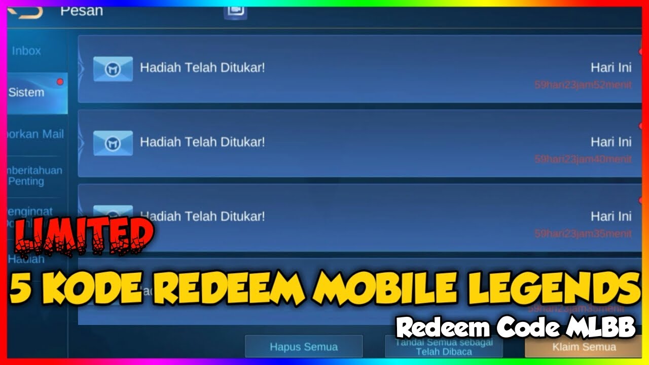 Kode redeem Mobile Legends: cara mendapatkan dan cara redeem