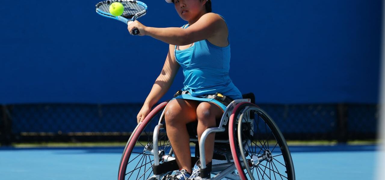 Tennis wheelchair paralympic players slam prepare grand open women