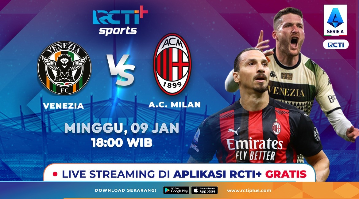 Jadwal dan Hasil Pertandingan AC Milan vs Venezia