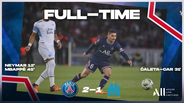 TIGATOGEL - Marseille Vs PSG: Les Parisiens Menangkan Le Classique 3-0