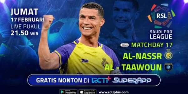 TIGATOGEL - Link Live Streaming Al Nassr vs Al Taawon, Asa Cristiano Ronaldo