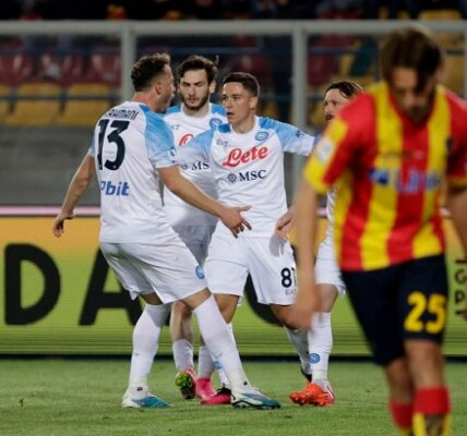 TIGATOGEL - Napoli Vs Lecce: Il Partenopei Susah Payah Menang 1-0